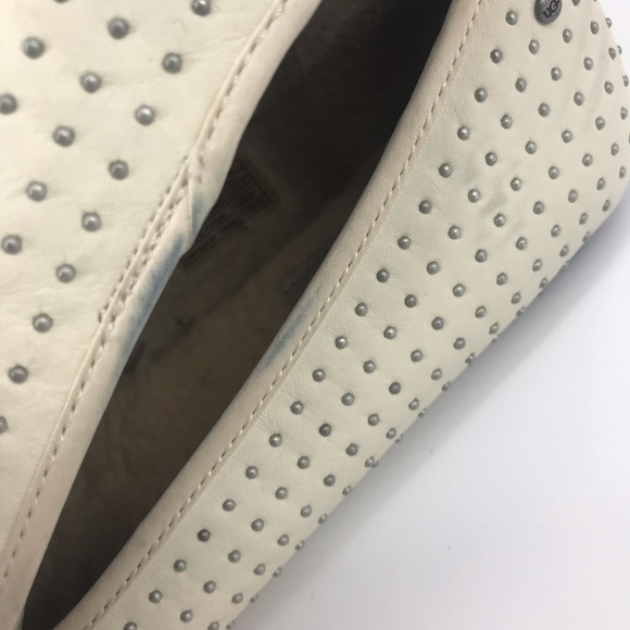 UGG Alloway Studded Loafers Cream -Shearling Lined - Picture 9 of 10